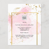PINK GOLD WEDDING Alcohol Inkt Abstract Flyer (Achterkant)