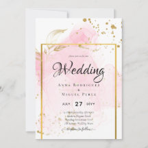 PINK GOLD WEDDING Alcohol Inkt Abstract