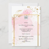 PINK GOLD WEDDING Alcohol Inkt Abstract Kaart (Achterkant)