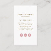 Pink Gold Whisk Bowl Baker Pastry Chef Visitekaartje (Achterkant)