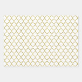 PINK GOLD WHITE POLKA DOTS & DIAMOND PATTERN INPAKPAPIER VEL (Voorkant 3)