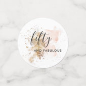 Pink Gold Woman Confetti 50e verjaardag (Kleine voorkant)