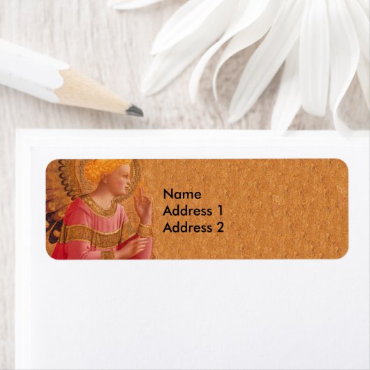  Pink Golden Christelijke Angel Etiket (Insitu)