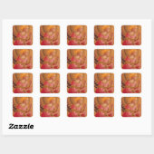  Pink Golden Christelijke Angel Vierkante Sticker (Vel)