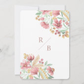 Pink Golden Yellow Floral Arch Photo Weddenschap Save The Date (Achterkant)