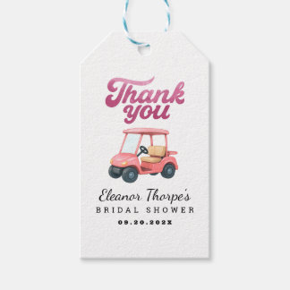 Pink Golf Baby shower Dank u Label Cadeaulabel