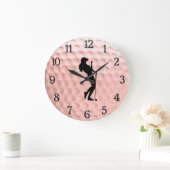 Pink Golf Ball with Black Numbers Sport Grote Klok (Huis)