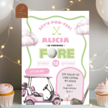 Pink Golf Kid's Fore Birthday