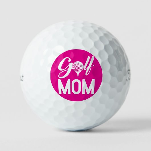 Pink GOLF MOM Golfballen (Voorkant)