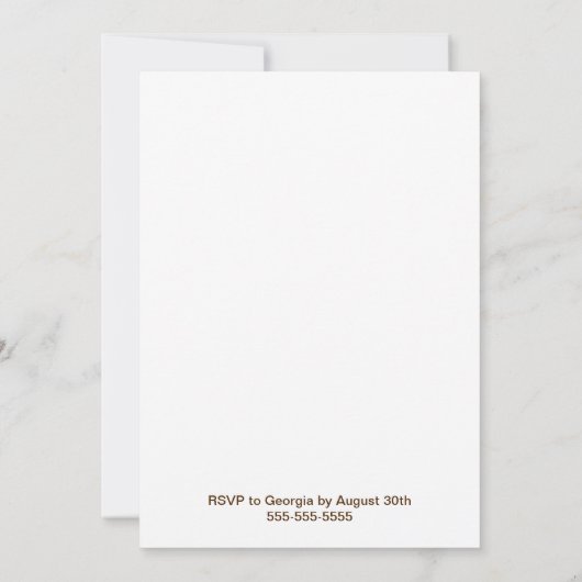 Pink Golfen Uitnodiging (Achterkant)