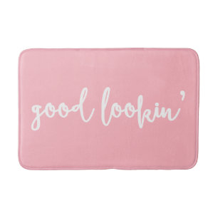 Pink Good Lookin' Modern Calligraphy Badmat