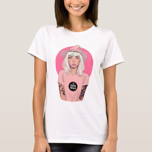 Pink Good Witch T-shirt (Voorkant)