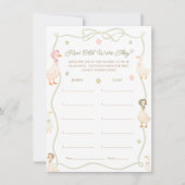 Pink Goose Baby Shower Age Guessing Game Card Kaart (Voorkant)