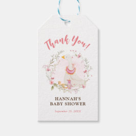 Pink Goose Baby shower Gift Label voor Meisje Cadeaulabel