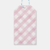 Pink Goose Baby shower Gift Label voor Meisje Cadeaulabel (Achterkant)