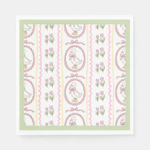 Pink Goose Baby Shower Standard Luncheon Napkin