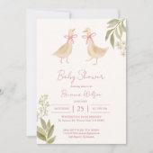 Pink Goose kwekerij rijmt baby shower Kaart (Voorkant)