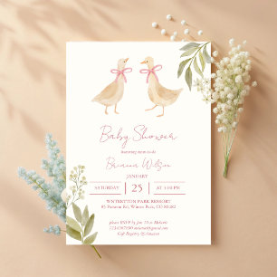 Pink Goose kwekerij rijmt baby shower Kaart