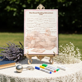 Pink Goose Libs Baby Shower Group game Acryl Bord