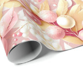Pink Goud Kerst Mis Pattern#17 ID1009 Cadeaupapier (Rol Hoek)