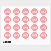 Pink Grace Ronde Sticker (Vel)