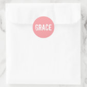 Pink Grace Ronde Sticker (Tas)