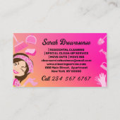 Pink Gradient Cleaning Service Janitorial Visitekaartje (Achterkant)