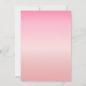 Pink Gradient Cute Eyeball Text Baby Shower Bedankkaart (Achterkant)