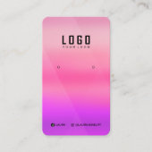 Pink Gradient Earring Display Kaart |Aangepaste si Visitekaartje (Voorkant)