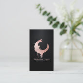 Pink Gradient Glitter Swirl • Custom Editable Visitekaartje (Staand voorkant)