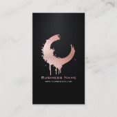 Pink Gradient Glitter Swirl • Custom Editable Visitekaartje (Voorkant)