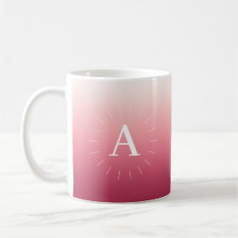 Pink Gradient Initials Mug Koffiemok