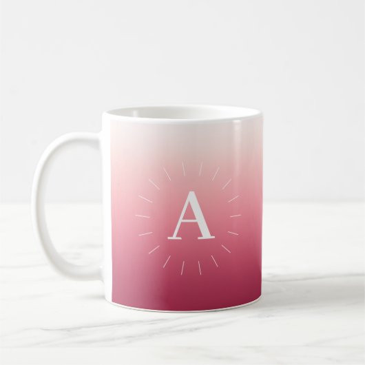 Pink Gradient Initials Mug Koffiemok (Links)