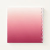 Pink Gradient Initials Notebook Notitieboek (Achterkant)