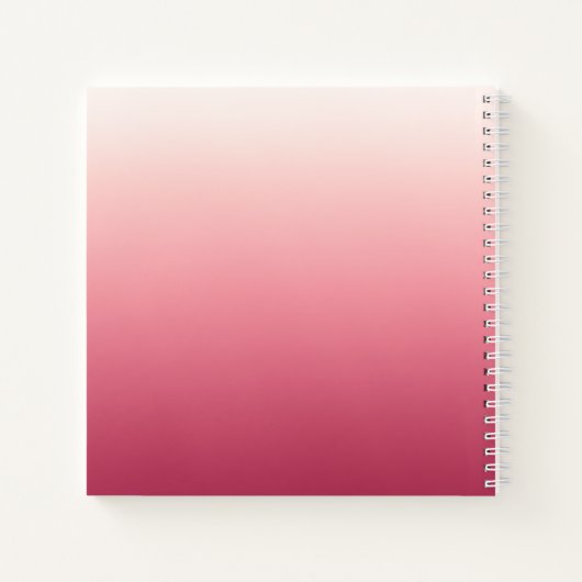 Pink Gradient Initials Notebook Notitieboek (Achterkant)