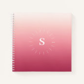 Pink Gradient Initials Notebook Notitieboek (Voorkant)
