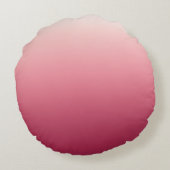 Pink Gradient Initials Round Pillow Rond Kussen (Achterkant)