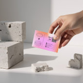 Pink Gradient Trendy bewerkbaar Visitekaartje