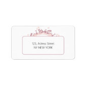 Pink Graduates silhouet Envelop Label (Voorkant)
