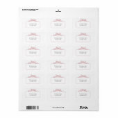 Pink Graduates silhouet Envelop Label (Full Sheet)