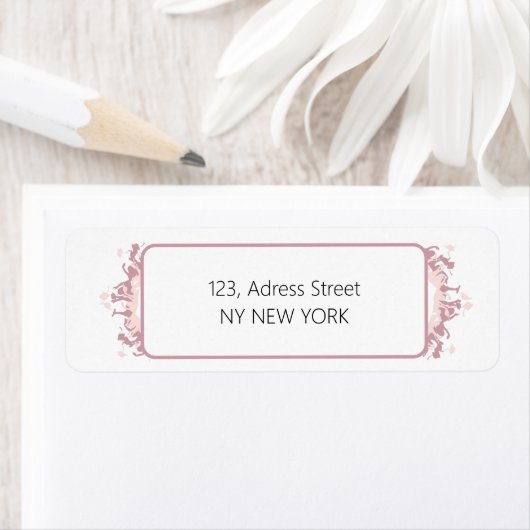 Pink Graduates silhouet Retour Adres Label (Insitu)