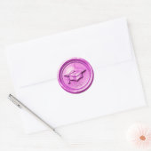  Pink Graduation Cap  Wax Seal Ronde Sticker (Envelop)