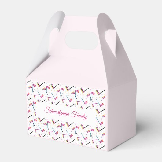 Pink Gragger Mishloach Manot Purim Bedankdoosjes (Achterkant)