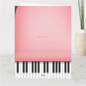 Pink Grand Piano Mam of Grandma Custom Large Kaart (Achterkant)