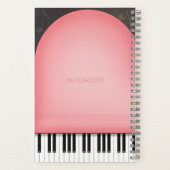 Pink Grand Piano Pianist & Music Lover's Custom Notitieboek (Achterkant)