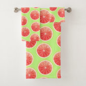 Pink Grapefruit Slicten Pattern Bad Handdoek (Insitu)