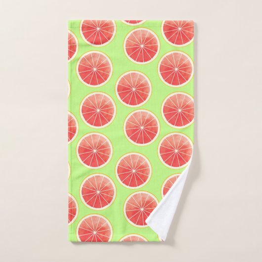 Pink Grapefruit Slicten Pattern Bad Handdoek (Handdoek)
