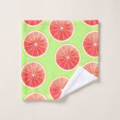 Pink Grapefruit Slicten Pattern Bad Handdoek (Wasdoekje)