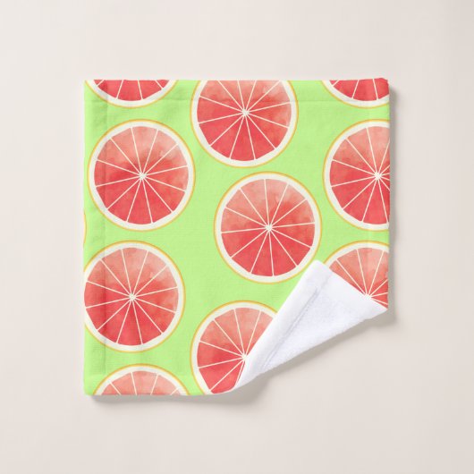 Pink Grapefruit Slicten Pattern Bad Handdoek (Wasdoekje)