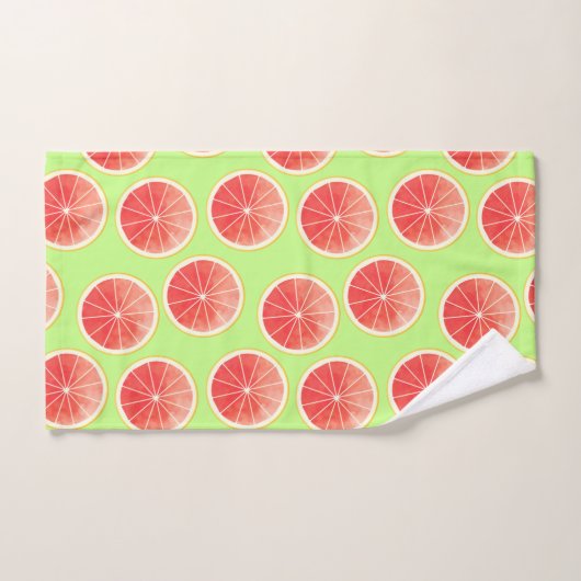 Pink Grapefruit Slicten Pattern Bad Handdoek (Handdoek)